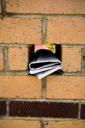 simple gap in brick wall creates mailbox slot