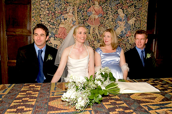 wedding ceremony inside Oakwell Hall in Birstall