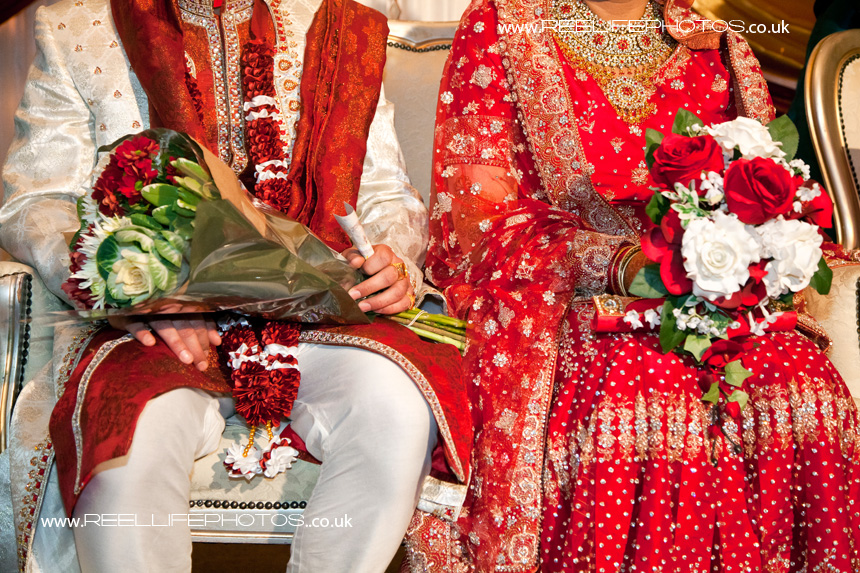 Asian bride and groom