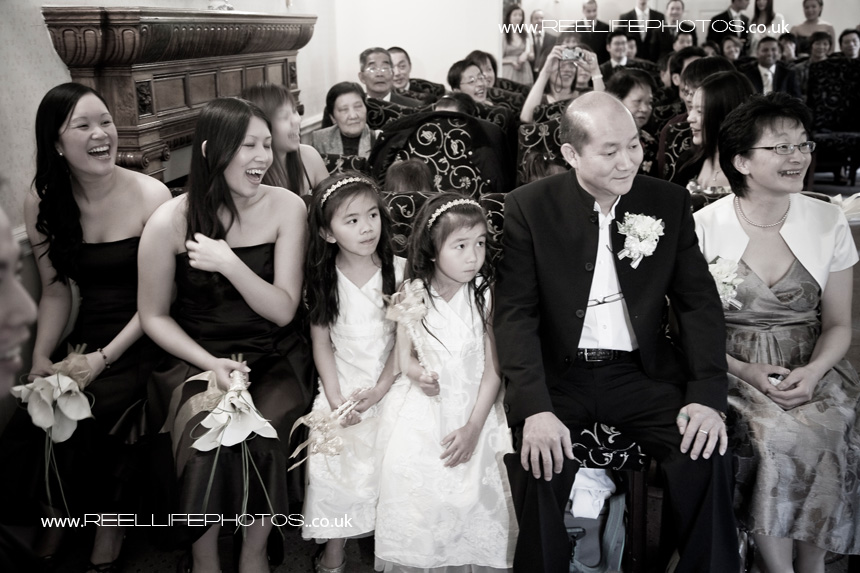 natural black and white wedding photo at Weetwood Hall wedding venue in Leeds