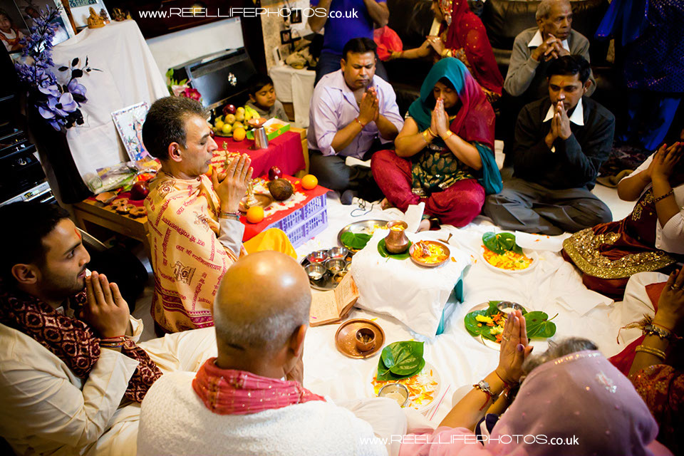 Hindu wedding Sainth prayer ceremony