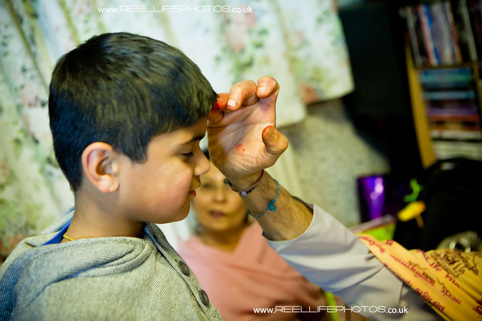 Hindu wedding Sainth prayer ceremony blessing for a child