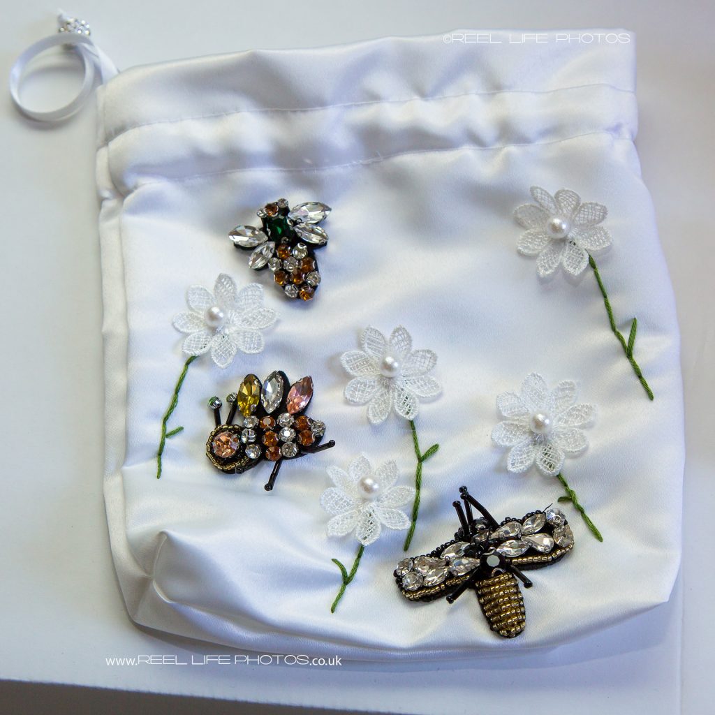 Bee jewelled wedding bag